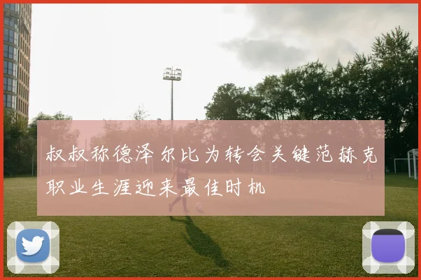 叔叔称德泽尔比为转会关键范赫克职业生涯迎来最佳时机